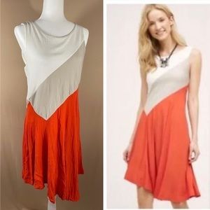 Anthropologie MAEVE Cameron Color Block Midi Summer Dress Size Medium
